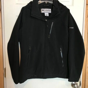 Columbia Women’s Large Soft Shell Heavy Jacket Black Ski Snowboard NWOT